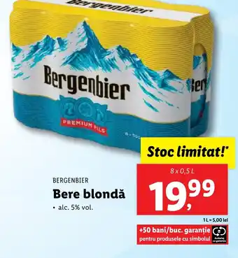 Lidl BERGENBIER Bere blondă Ofertă