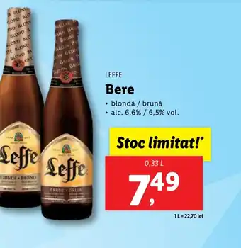 Lidl LEFFE Bere 0.33L Ofertă