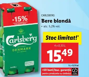 Lidl CARLSBERG Bere blondă Ofertă
