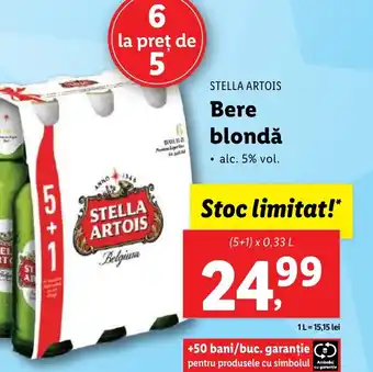 Lidl STELLA ARTOIS Bere blondă Ofertă