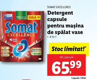 Lidl SOMAT EXCELLENCE Detergent capsule pentru mașina de spălat vase Ofertă