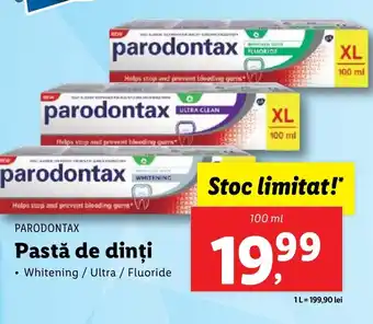 Lidl PARODONTAX Pastă de dinţi Ofertă