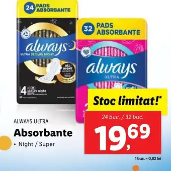 Lidl ALWAYS ULTRA Absorbante Ofertă