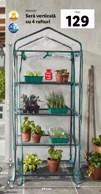 Lidl PARKSIDEⓇ Seră verticală cu 4 rafturi Ofertă