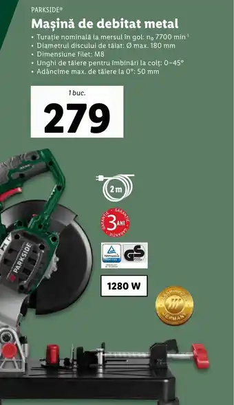 Lidl PARKSIDEⓇ Mașină de debitat metal Ofertă