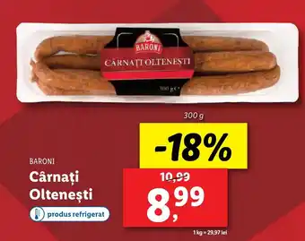 Lidl BARONI Cârnaţi Olteneşti Ofertă