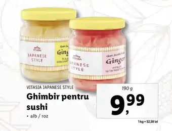 Lidl VITASIA JAPANESE STYLE Ghimbir pentru sushi Ofertă