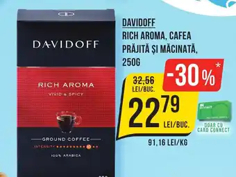 DAVIDOFF RICH AROMA, CAFEA PRĂJITĂ ŞI MĂCINATĂ, 250G