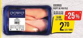 Mega Image COCORICO PIEPT DE PUI FILE Ofertă