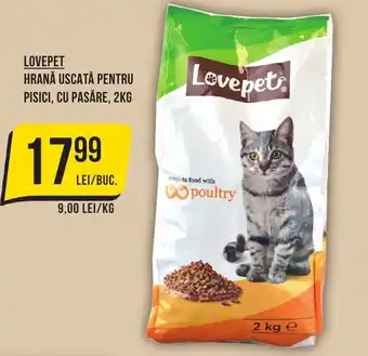 Mega Image LOVEPET HRANĂ USCATĂ PENTRU PISICI, CU PASĂRE, 2KG Ofertă