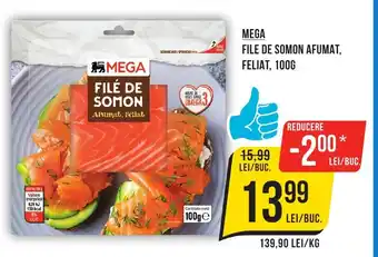 Mega Image MEGA FILE DE SOMON AFUMAT, FELIAT, 100G Ofertă