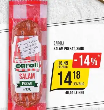 Mega Image CAROLI SALAM PRESAT, 350G Ofertă