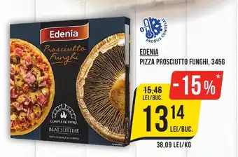 Mega Image EDENIA PIZZA PROSCIUTTO FUNGHI, 345G Ofertă