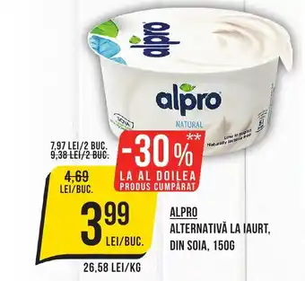 Mega Image ALPRO ALTERNATIVĂ LA IAURT, DIN SOIA, 150G Ofertă