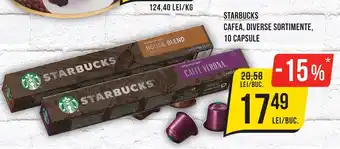 STARBUCKS CAFEA, DIVERSE SORTIMENTE, 10 CAPSULE