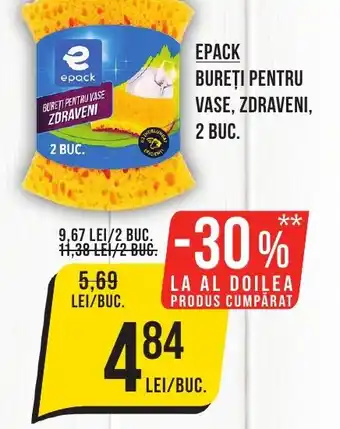 Mega Image EPACK BUREȚI PENTRU VASE, ZDRAVENI, 2 BUC. Ofertă
