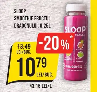 SLOOP SMOOTHIE FRUCTUL DRAGONULUI, 0,25L