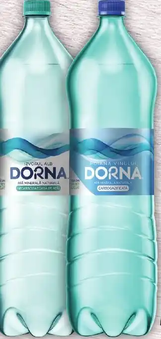 DORNA APĂ MINERALĂ NATURALĂ, PLATĂ/ CARBOGAZIFICATĂ, 2L