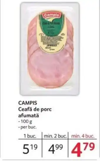 Selgros CAMPIS Ceafă de porc afumată Ofertă