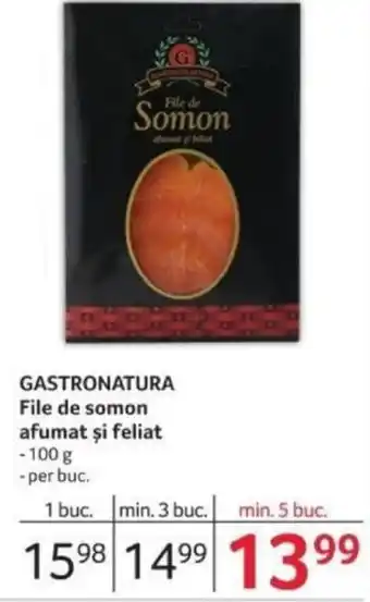 Selgros GASTRONATURA File de somon afumat şi feliat Ofertă