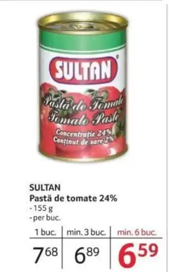 Selgros SULTAN Pastă de tomate 24% Ofertă