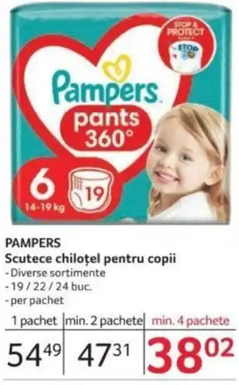 Selgros PAMPERS Scutece chiloțel pentru copii Ofertă