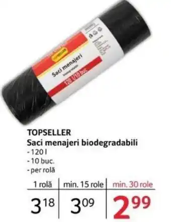 Selgros TOPSELLER Saci menajeri biodegradabili Ofertă