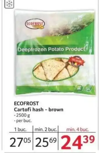 Selgros ECOFROST Cartofi hash - brown Ofertă