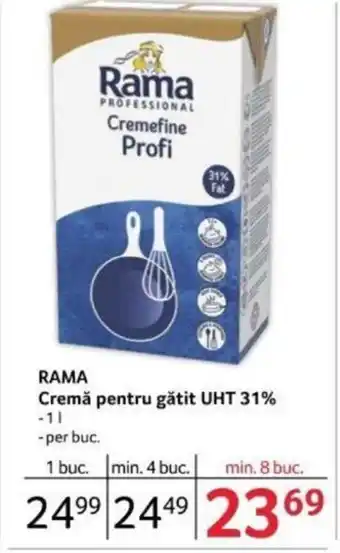 Selgros RAMA Cremă pentru gătit UHT 31% Ofertă