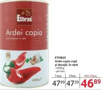 Selgros ETHRAS Ardei capia copt şi decojit, în oțet Ofertă