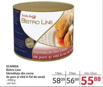 Selgros SCANDIA Bistro Line Sarmalute din carne de porc şi vită în foi de varza Ofertă
