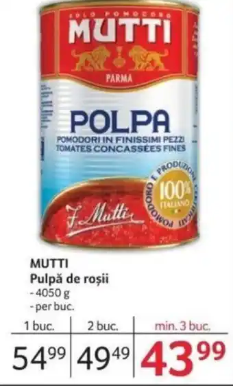 Selgros MUTTI Pulpă de roșii Ofertă