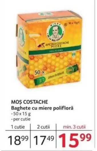 Selgros MOŞ COSTACHE Baghete cu miere polifloră Ofertă