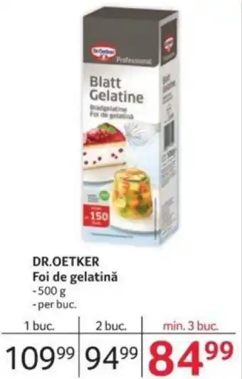 Selgros DR.OETKER Foi de gelatină Ofertă