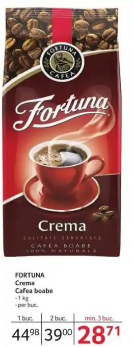 Selgros FORTUNA Crema Cafea boabe Ofertă