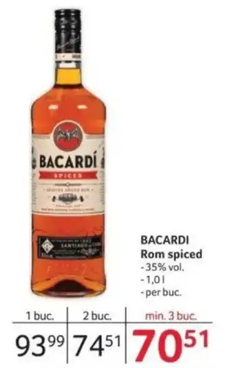 Selgros BACARDI Rom spiced Ofertă