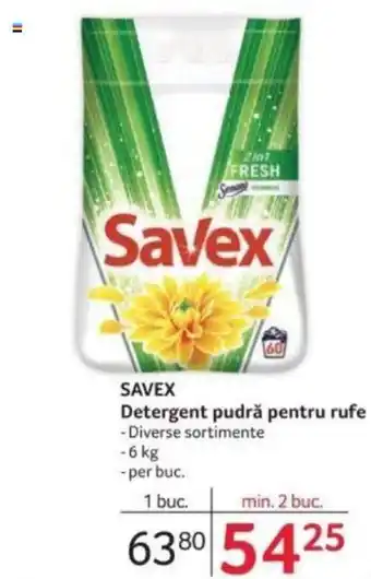Selgros SAVEX Detergent pudră pentru rufe Ofertă