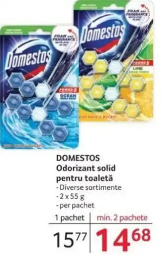Selgros DOMESTOS Odorizant solid pentru toaletă Ofertă