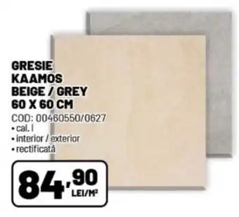 GRESIE KAAMOS BEIGE / GREY 60 x 60 CM