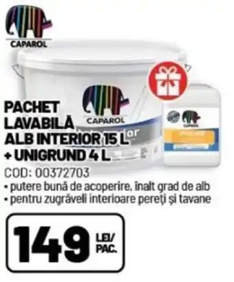 Ambient PACHET LAVABILA ALB INTERIOR 15 L+ UNIGRUND 4 L Ofertă