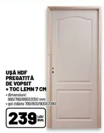 Ambient UŞĂ HDF PREGATITĂ DE VOPSIT + TOC LEMN 7 CM Ofertă