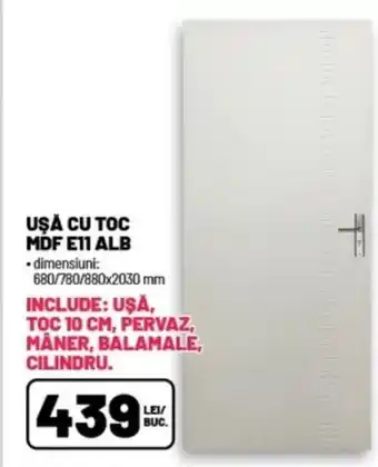 Ambient UŞĂ CU TOC MDF E11 ALB Ofertă
