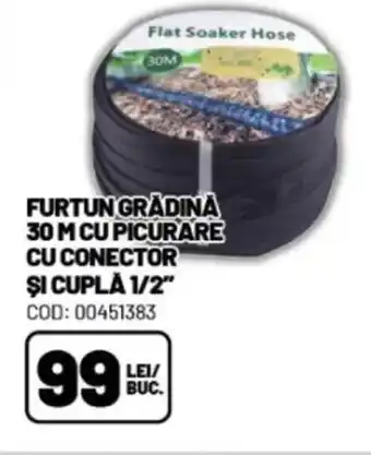 Ambient FURTUN GRADINA 30 M CU PICURARE CU CONECTOR ŞI CUPLĂ 1/2" Ofertă