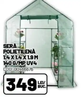 SERĂ POLIETILENA 14X14X1.9M 140 G/MP UV4