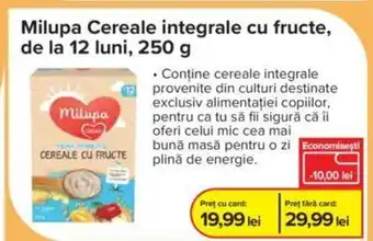 Milupa Cereale integrale cu fructe, de la 12 luni, 250 g