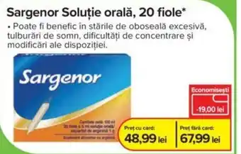 Dr.Max Sargenor Soluție orală, 20 fiole Ofertă