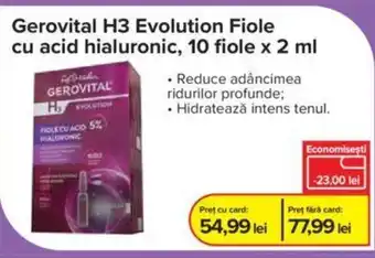 Dr.Max Gerovital H3 Evolution Fiole cu acid hialuronic, 10 fiole x 2 ml Ofertă