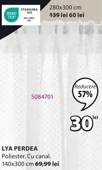 JYSK LYA PERDEA Ofertă
