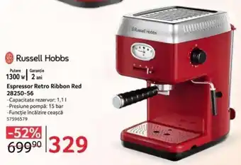 Selgros Espressor Retro Ribbon Red 28250-56 Ofertă