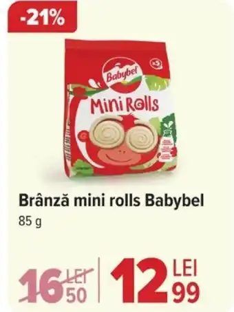 Carrefour Brânză mini rolls Babybel Ofertă